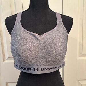 Under Armour Women's Heathered Gray Sports Bra
